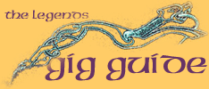 The Legends gig guide (graphic adapted from banner artwork by Pippa Fox)